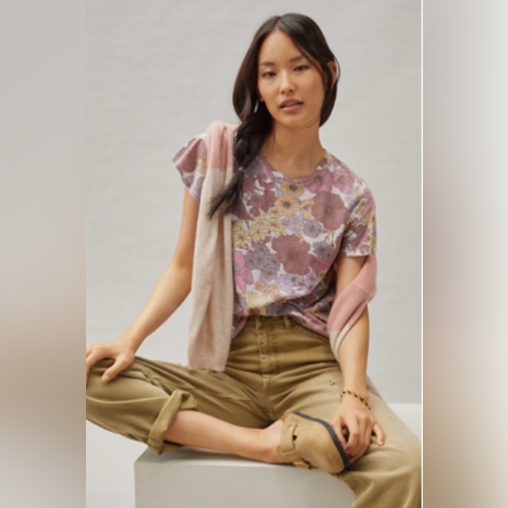 Anthropologie flutter sleeve top